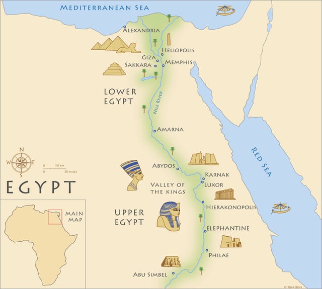 Egypt Family Vacation 12 days Map