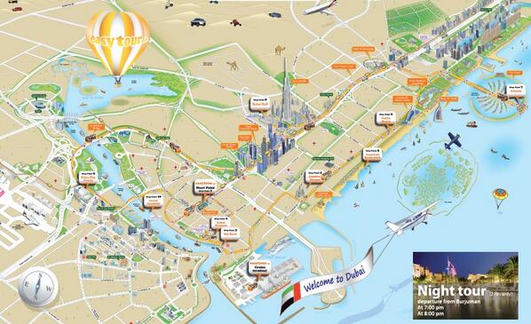 Hello to Dubai - Dubai Private Tour Map